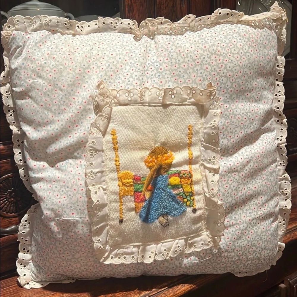 Vintage handmade pillow